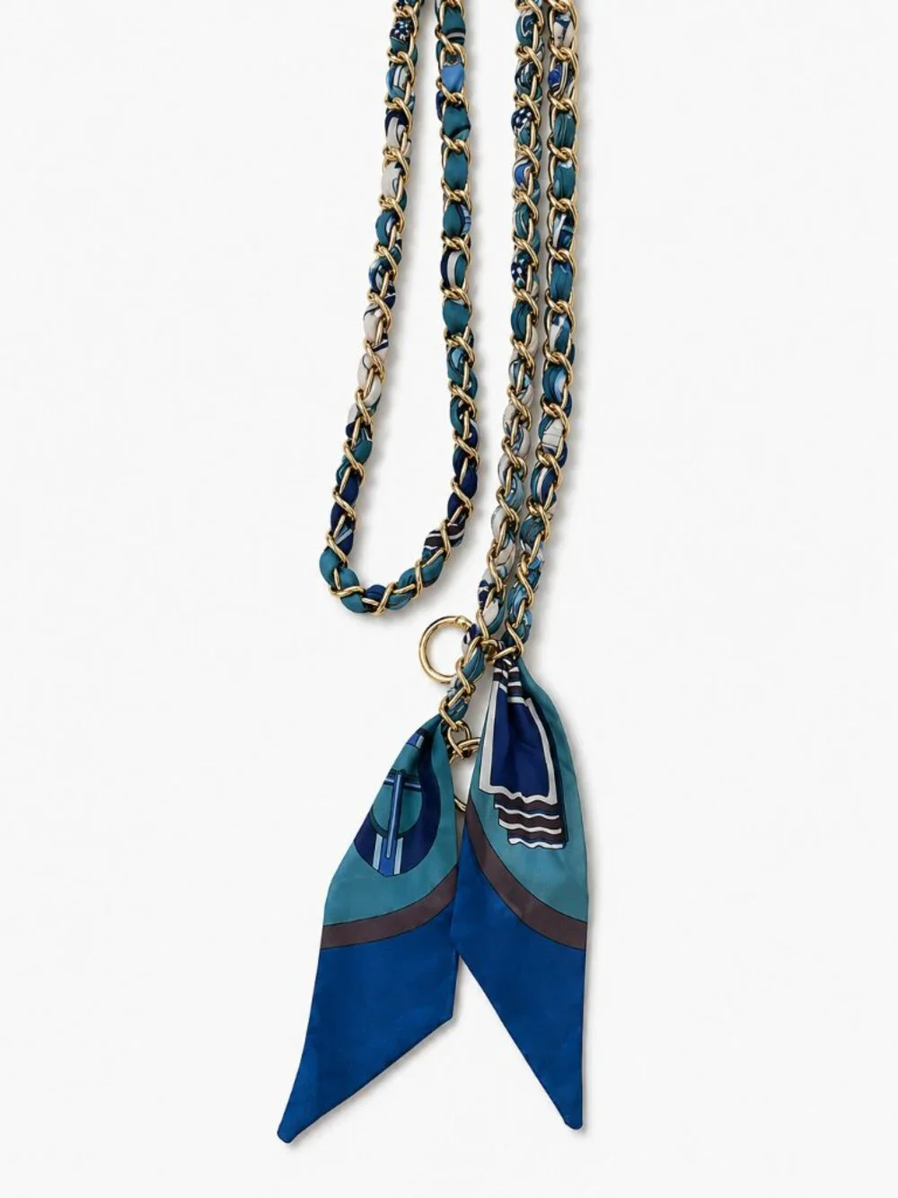 Ribbon Chain Phone Crossbody Lanyard with clear Tether Patch